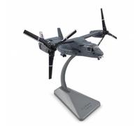 Baoblaze Aereo Giocattolo Convertiplano in con Carrello Fisso Alluminio Plastiche Cockpit Dettagliato Eliche Nere Lunghe Supporto Espositivo Curvo Adatta per Regalo Appassionati