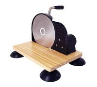 Baoblaze Affettatrice per Pane Tagliapane Manuale Macchina per Affettare Utensile Da Cucina con Spessore Regolabile E Base in Legno Adatto per Amanti Della Pa, Nero Regolare