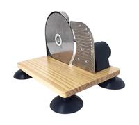 Baoblaze Affettatrice per Pane Tagliapane Manuale Macchina per Affettare Utensile Da Cucina con Spessore Regolabile E Base in Legno Adatto per Amanti Della Pa, Argento Regolare