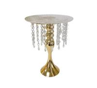 Baoblaze Alzatina Rotonda in Acrilico con Base in Metallo Effetto Pietra Elevato per tè del Pomeriggio, Catering Alberghiero, Feste e Celebrazioni, Stile B