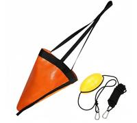 Baoblaze Ancora Paracadute per Barca Kayak Gommone Ancora di Trattenuta in Pvc Resistente All’ Apertura Immediata Controllo Della, Arancione 24 Pollici Con Boa Galleggiante E Corda Da 12 Piedi