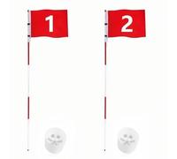 Baoblaze Bandiera da Percorso da Golf con Manico in Fibra di Vetro E Base in con Pennone in Nylon Durevole per Praticare i Colpi Corti Nel Putting Green Del Giardino