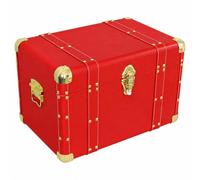 Baoblaze Baule Portaoggetti Rettangolare Resistente Baule con Serratura a Gancio Robusto Contenitore per Camera da Letto, Spogliio, Soggiorno, Rosso