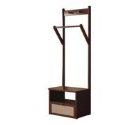 Baoblaze Bedside Armadio Porta Abiti Appendiabiti Mobile Guardaroba con Barra Appendiabiti Ripiano Aperto Cassetto Pannello Forato Struttura Compatta Adatto per Camera da Letto Appartamento Ingresso