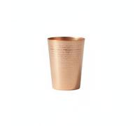 Baoblaze Bicchiere in Rame Tazza Contenitore Bevande Martellato con Bordi Levigati E Presa Comoda per Acqua Tisane E Cocktail Analcolici Freddi Adatto per Tavola, 380ml