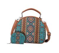 Baoblaze Boho pattern women borse tela spalla per spalle per viaggi di strade estivi viaggi, Verde