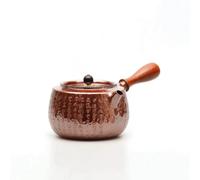 Baoblaze Bollitore Artigianale in Rame Martellato Bollitore Tè Caraffa Pentola Caffettiera per Infusione Del Tè Riscaldamento, Teiera Con Manico Laterale E Sutra Del Cuore