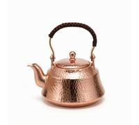 Baoblaze Bollitore in Rame Teiera Kettle Caraffa Brocca Rame con Finitura Calda Coperchio con Pomello E Manico Rivestito Adatto a Preparare Tè E Scaldare Acqua Cucina Tavolo