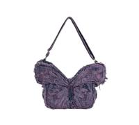 Baoblaze Borsa a Spalla Donna Borsetta Tracolla Zaino Farfalla Convertibile con Spallacci Regolabili E Cuciture a con Chiusura Zip Affidabile Adatta per Passeggio Shopping Concerti, Array, Viola
