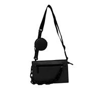 Baoblaze Borsa Da Uomo Borsa a Tracolla Piccola Borsa a Tracolla Regolabile Borsa a Tracolla Casual Borsa Da Uomo Ciclismo Uso Quotidiano Utilità di Viaggio, Nero