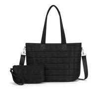 Baoblaze Borsa Donna Trapuntata Tote Spalla con Tracolla Regolabile Rimovibile con Pochette Abbinata con Scomparto Laptop Interne con Porta