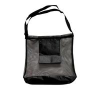 Baoblaze Borsa grande in rete per la raccolta dei funghi 42x43 cm, accessorio traspirante per frutteto, multiuso, pieghevole, tracolla regolabile, Nero