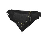 Baoblaze Borsa in per cintura Drop Gambe Borse Wormet Steampunk Chest Pack Borsa di stoccaggio a tracolla per le performance Festival, Nero