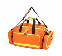 Baoblaze Borsa Medica Impermeabile Zaino Soccorso Borsa Emergenza Valigetta Sanitaria con Accesso Rapido Divisori Interni Ordine Degli Strumenti Esterno, Array, Arancione