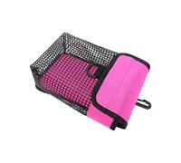 Baoblaze Borsa Organizer Portatile in Materiale a Rete con Clip Girevole per Riporre Rotoli da Immersione/SMB per Immersioni Subacquee, Rosa Fluorescente, Maglia Larga