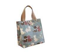 Baoblaze Borsa per Il Pranzo, Borsa Tote in Tela alla Moda per Campeggio, Picnic all'aperto, Gatto Verde