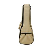 Baoblaze Borsa per ukulele Custodia per il trasporto portatile con maniglia Tasca portaoggetti Zaino imbottito per accordatore Corde Clip per accordatura, Cachi 65cmx24cmx6cm