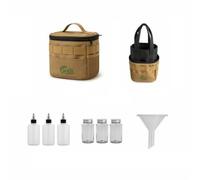 Baoblaze Borsa Porta Spezie con Boccette | Portatile, Compatto, Borsa per Spezie con Maniglia, Campeggio
