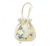 Baoblaze Borsa Ricamo Borsa a Tracolla Pochette Secchiello Zainetto con Ricamo su con Manico a Mano E Tracolla Lunga Adatta per Feste a Tema Festival Culturali, color to 1