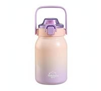 Baoblaze Bottiglia Bambini Termica Kettle con Cannuccia Borraccia Tazza Funzionale Acciaio Inox 316 Interno 304 Esterno Tappo a Scatto a Prova di Perdita, Viola, Viola Chiaro Sfumato