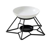 Baoblaze Bruciatore di oli essenziali, portacandele, diffusore di, bruciatore di per camera da letto, Base Nera