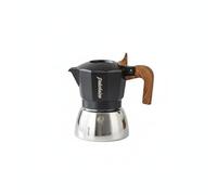 Baoblaze Caffettiera per Espresso in Acciaio Inox Compatta Base Resistente al Calore Doppia Valvola per Crema Ricca Beccuccio Antigoccia Impugnatura Comoda, Nero, Acciaio Inox