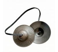 Baoblaze Campanelli Tingsha in Rame Campane Percussive Piatti Meditazione Strumento Martellato a Mano Suono Cristallino con Corda Adatti per Meditazione Rilassamento Pratiche Olistiche 8cmx2.8cm 390g