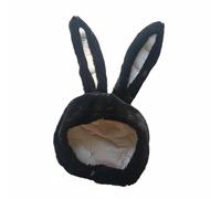 Baoblaze Cappello con Orecchie di Coniglio Cappello Peluche Costume Accessorio Cosplay Accessorio Universale Funzione Orecchie Regolabili Adatto per Social Media Feste Cosplay, Black, Long Ear