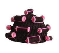 Baoblaze Cappello con Parrucca e bigodino, Divertente, alla Moda, per la padrona di casa, con Capelli Ricci, per Feste, Cosplay, Autunno, Marrone Scuro