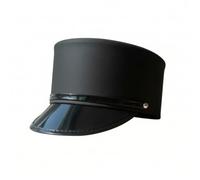 Baoblaze Cappello Uniforme Cappello Costume Berretto Conducente Berretto Cerimoniale in Poliestere con Cupola Arrotondata Visiera Nera E Rivetti