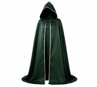 Baoblaze Cappotto con Cappuccio per Cosplay da con Chiusura a Bottone Nera con Cappuccio a Punta Soprabito Leggero per Rappresentazione Adatto per Eventi in Costume E Spettacoli Dal