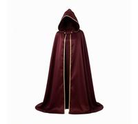 Baoblaze Cappotto con Cappuccio per Cosplay da con Chiusura a Bottone Nera con Cappuccio a Punta Soprabito Leggero per Rappresentazione Adatto per Eventi in Costume E Spettacoli Dal