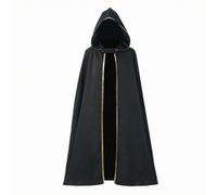 Baoblaze Cappotto con Cappuccio per Cosplay da con Chiusura a Bottone Nera con Cappuccio a Punta Soprabito Leggero per Rappresentazione Adatto per Eventi in Costume E Spettacoli Dal