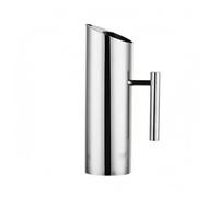 Baoblaze Caraffa Acciaio Inox Brocca da Cucina Contenitore Robusto Superficie Manico Ergonomico Bordo Inclinato Adatta a Servizio Domestico Tavolo, 1.5L, Straight Silver 304