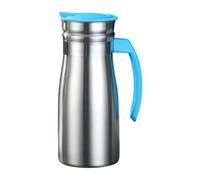 Baoblaze Caraffa Termica per caffè sottovuoto in Acciaio Inossidabile da 1,0 l, distributore di Bevande per Acqua Calda/Fredda, brocca per Hotel, Bar e, Blu con Maniglia
