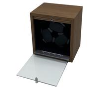 Baoblaze Caricatore Automatico Orologi Avvolgitore per Orologi Scatola Espositiva con Vetro Frontale Luce Integrata Finitura Collegamento USB E Dc Adatto per Comò Mensola Scrivania 190x150x215mm