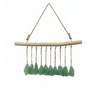 Baoblaze Carillon Eolico Sospeso Mobile Ornamento Nautico Decorazione Driftwood Opera Artigianale con Effetto Santuario Costiero Adatto a Casa Balcone Giardino Patio Regalo, Blu Mare