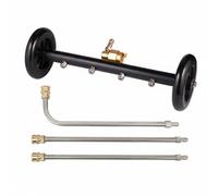 Baoblaze Carrello Lavaggio Sottoscocca Auto Idropulitrice Accessorio Spazzatrice Acqua Pulitore Pianale Sotto Veicolo Alluminio 2 in 1 con Snodo Girevole, Nero, Non Staccabile