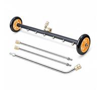 Baoblaze Carrello Lavaggio Sottoscocca Auto Idropulitrice Accessorio Spazzatrice Acqua Pulitore Pianale Sotto Veicolo Alluminio 2 in 1 con Snodo Girevole, Arancione, 7-Fori Fisso