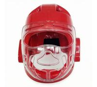 Baoblaze Casco da Traspirante | Fissaggio Regolabile a Strappo, Casco da con Maschera Trasparente, Ampia Copertura Del, Rosso, L
