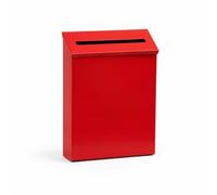 Baoblaze Cassetta Delle Lettere da Parete Cassetta le Delle Lettere Cassetta Esterna in Ferro Profilo Sottile Salvaspazio Coperchio Inclinato, Rosso, 22x6x29 Cm