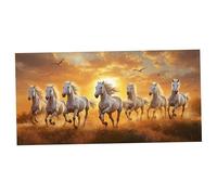 Baoblaze Cavalli che corrono, dipinti, immagini di cavalli, decorazioni murali senza cornice per bagni interni, camerette dei bambini, decorazioni per la, Style I 80x40cm