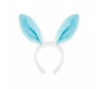 Baoblaze Cerchietto con Orecchie da Coniglio Fascia Capelli Peluche Travestimento Animale Dettaglio Modellabile Comodo Adatto a attività Scolastiche Eventi, Blu, Orecchie