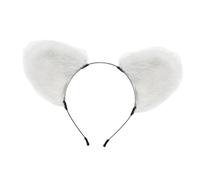 Baoblaze Cerchietto con orecchie soffici, per cosplay, copricapo carino per, Halloween, ballo di fine anno, Bianco