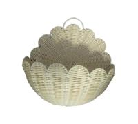 Baoblaze Cestino da Parete Intrecciato, Cestino da Appendere alla Parete, fioriera sospesa, Contenitore portaoggetti per Bagno in Stile Rustico, M