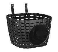 Baoblaze Cestino per Bicicletta da Bambino Cesto Anteriore Contenitore Portaoggetti Accessorio per Bici in PP Robusto con Cinghie Regolabili Adatto a Passeggi, Nero