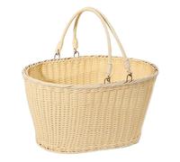 Baoblaze Cestino portaoggetti da Picnic in Materiale PP, Decorazione Multifunzionale, Facile da Pulire, con Manico Pieghevole per Pane e Frutta della Fattoria, 40 Cm X 30 Cm X 20