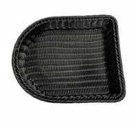 Baoblaze Cesto Porta Pantofole Sintetico con Stile Finto Rattan E Dimensioni Compatte per una Gestione Ordinata Degli Accessori Adatto per Stanze Ospiti E Corridoi, Nero