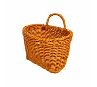 Baoblaze Cesto Stile Vimini con Manico a Passante Struttura Leggera e Tile, Organizzazione per Piccoli Spazi, Cesto Intrecciato con Manico, L,