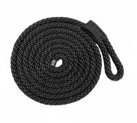 Baoblaze Cima Ormeggio Barca Fune Nautica Corda Nylon Doppia Treccia Occhiello Solido Assorbimento Urti con Rinforzo Zona Critica per Ormeggio Ancoraggi Leggeri Porticcioli, Bianco, 9mm 1.98m